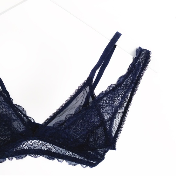 The Provocateur Sexy Lacy Bralette -Dark Blue - Picture 7 of 8